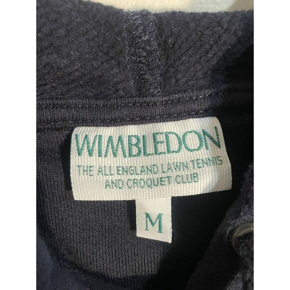 Wimbledon Tennis Apparel Navy Embroidered Pullover Hoodie Men’s M - Picture 4 of 10